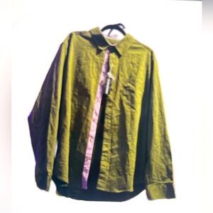 Moss green button up